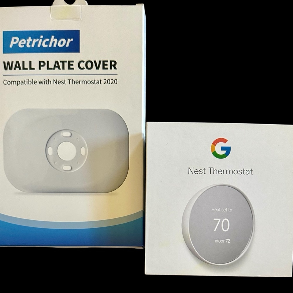 New Google G4CVZ Nest Smart Programmable Wi-fi Thermostat with Wall Plate Cover